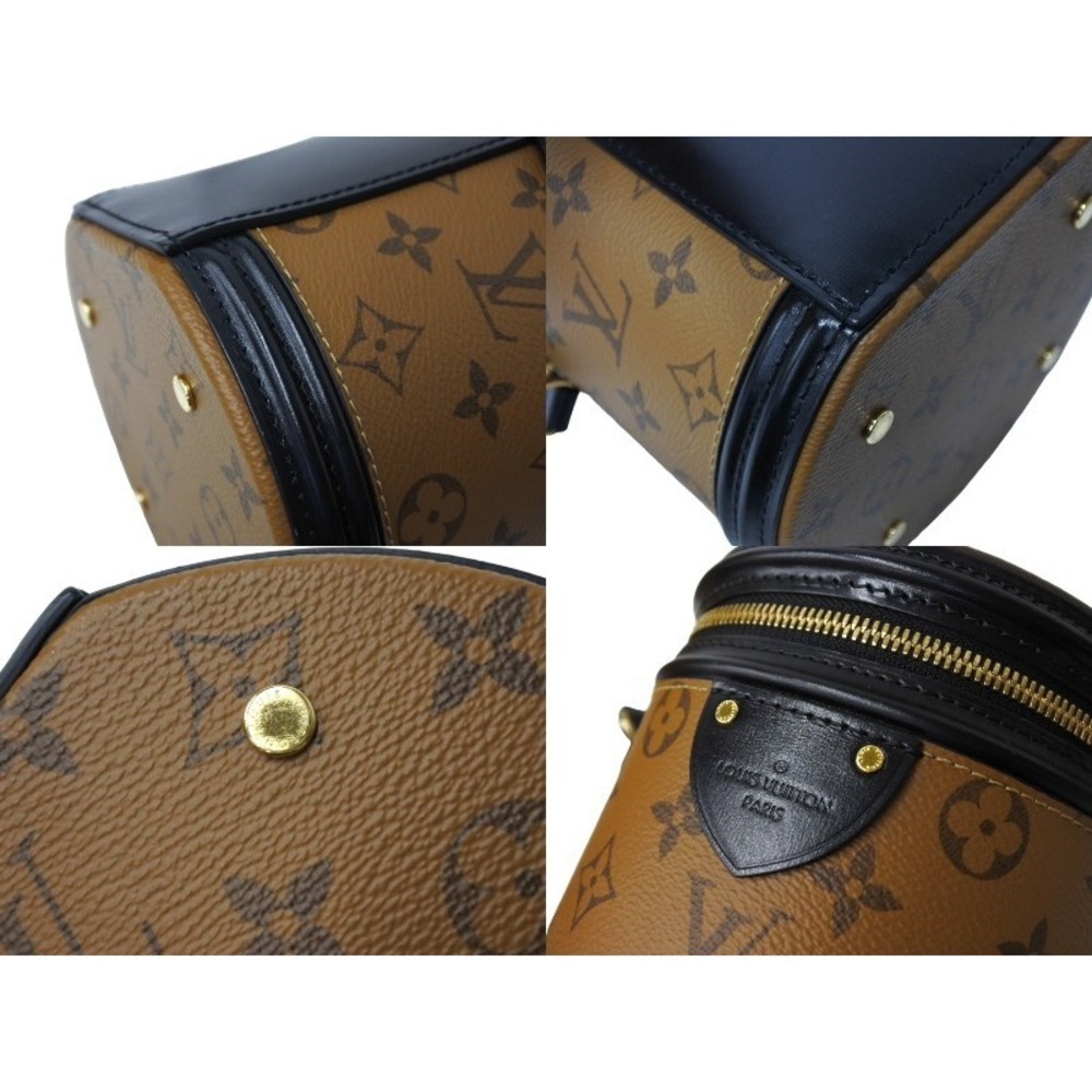 LOUIS VUITTON Cannes Shoulder Bag Monogram Reverse Brown Black - Picture 7 of 9